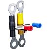 BAYNOPURIN Capicorda Elettrici Terminale Ad Anello Isolato Con Capocorda Circolare Occhiello for Pressatura A Freddo Foro for Bullone In Rame AWG22-10(RD-Double Crimp-1,M5)