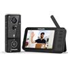 TKMARS Campanello Videocitofono Senza Fili da Esterno, Monitor IPS 4,3, Videocitofono Wireless con Rilevamento PIR, Impermeabile IP65, Visione Notturna LED, Senza Forare e Senza WiFi, Nessun Abbonamento