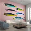 Generico Carta Parati Pesce Astratto Fotomurale Pesce Cartoni Animati Carta da Parati Tessuto Non Tessuto 400x280 Murales da Parete Decorazione Parete Wallpaper W&57