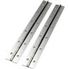Hoopever 2 Pezzi Cerniera Continua in Metallo, 300 mm x 50 mm x 1 mm, Cerniera Lunga in Acciaio Inox, Apertura a 270 Gradi, Resistente, per Pianoforti, Armadi, Porte, Grandi Finestre, Barche, Cromate