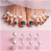 MHYGKTXRA 16 separatori per dita dei piedi, per smalto e pedicure in silicone, distanziatori per piedi, barelle, protezioni per smalto (perla)