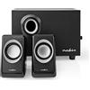 Nedis Altoparlanti per PC Nedis - 2.1 - 33 W - spina da 3,5 mm - alimentazione USB - controllo del volume