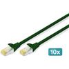 DIGITUS DK-1644-A-030-G Cavo patch DIGITUS, Cat. 6A, S/FTP, 3,0 m, verde, set