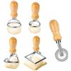 OEM Set di stampi per ravioli, stampi per ravioli a forma di cuore, tagliapizza, stampo per ravioli per biscotti a forma di raviolo e pasta, con stampi rotondi in acciaio