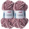 Stafil Filato Liana Effetto Morbida Ciniglia 100 g Set 2 Gomitoli Colore Rosa Antico
