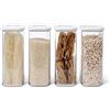 Mepal - Set di 4 pezzi - Contenitori Plastica per Alimenti con Coperchio - Organizzatori da Cucina - Trasparente, Impilabili & Ermetici - 4 x 1000 ml - White
