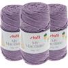 Stafil My Macramè 2 mm - Set 3 Gomitoli da 100 g (90 m) - Cordino Macramè in Cotone Riciclato per Borse, Decorazioni, Arazzi, Portachiavi e Crochet - Colore Viola