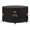 Kovshuiwe Copertura rotonda impermeabile in tessuto Oxford 420D, antivento, resistente ai raggi UV, per mobili da giardino (102 cm di diametro x 71 cm di altezza)