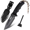 DRAGON RIOT Coltello Bushcraft Full Tang da Sopravvivenza a Lama Fissa con Manico in G10, da Caccia Professionale, da Campeggio, Collezione
