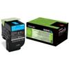 Lexmark 80C2HCE TONER CIANO CORPORATE AR 3K
