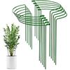SCBOY 10 pezzi metallo supporto per piante da interno 25x40CM Supporto piante semicircolari Funzione di supporto stabilizzante Adatto per piante in vaso Ortaggi Peonie Rose Ortensie ecc