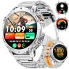 SUNKTA Smartwatch Uomo 1400 mAh grande batteria 1,7 HD Bluetooth chiamate Orologio intelligente per iOS Android 100+ modalità Sportive fitness,Monitoraggio della salute,sonno,contapassi,Argento
