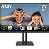 MSI PRO MP275P Monitor 27 IPS FHD (1920x1080), 100Hz / 1ms, EyeCare, Altoparlanti integrati, Schermo antiriflesso, Pivot, HDMI, VGA, AUX, VESA