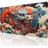 Tilt Tappetino Mouse XXL 100x50 cm | Antiscivolo Sottomano Scrivania | Impermeabile Tappetino Mouse Gaming | Accessori Scrivania Ufficio e PC | Tappetino Scrivania Grande (Chinese Dragon)