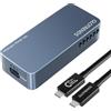 GLOTRENDS EM6002 Case SSD NVMe M.2 da 80 Gbps, compatibile con Thunderbolt 5/4/3/USB4 e USB 3.2 (10Gbps)/3.1/3.0/2.0, fino a 7.000 MB/s con bus PCIe 4.0 x4, supporta SSD da 8 TB, controller JHL9480 B2
