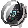SMYAOSI Silicone Custodia Compatibili con Suunto Race S 45mm Cover con Pellicola in Vetro Temperato, Case Protettiva Rigido Paraurti Custodia per Suunto Race S 45mm Smart Watch (Nero)