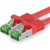 1aTTack.de Cat.7 Cavo di Rete 5m - rosso - 1 Pezzo - Ethernet LAN Cat.7 SFTP Spina RJ45 Cat6a 10 Gbit/s Compatibile con Cat5 Cat6 Cat6a Cat8 per Switch Router Modem Patchpanel
