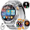 SUNKTA Orologio Smart Uomo Militare 1000 mAh Grande Batteria 1,7 HD Chiamate Bluetooth Smartwatch per iOS Android, Monitoraggio Frequenza Cardiaca/Sonno/Lampada LED, 3 Cinturini, 2 Caricabatterie