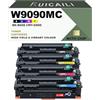 RUICAILI W9090MC W9091MC W9092MC W9093MC Cartuccia toner compatibile di ricambio per stampante per HP Color LaserJet Managed E45028dn MFP E47528f (4PK-nero/ciano/magenta/giallo)