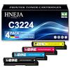 HNEJA Cartucce Toner Compatibili C3224 per Lexmark C3224dw C3326dw C3426dw MC3224dwe MC3224i MC3326i MC3426i Stampante, C3220K0 C3220C0 C3220M0 C3220Y0 Cartuccia Toner Sostitutiva,4 Colors-1 Pack