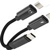 HOYULLI Sdoppiatore USB C, doppio connettore per cuffie, cavo audio femmina, connettore simultaneo, microfono, musica, adattatore di ricarica per iPhone 17, 16, 15 Pro Max, compatibile con Samsung S25 per