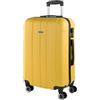ITACA - Valigia Da Stiva Rigida - Trolley Grande Con Ruote, Valigia 23kg Per Viaggi, Trolley Da Stiva Resistente. Lucchetto a Combinazione, Giallo