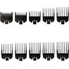 Foonary Set di 10 pettini intercambiabili per tagliacapelli Wahl, nero, con pettini guida da 1,5-25 mm, compatibili con la maggior parte dei tagliacapelli