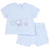 Chicco, Completo Neonata con T-shirt e Pantaloncini Corti, con Apertura sulla Schiena con Bottoncini, con Grafiche Moderne e alla Moda, in Cotone, Lavabile in Lavatrice, 0-24 Mesi, Designed in Italy