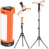 JADIDIS Lampada da campeggio ricaricabile con treppiede, 12000 mAh, 3 colori di luce, LED dimmerabile da 6000lm, IP65, adatta per officine, campeggio, cantieri edili e situazioni di emergenza.
