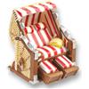 HobbyFun Poltrona cabina, 6,5 x 6,5 x 5 cm, colore: Rosso/Bianco