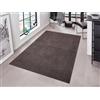 HANSE Home Design - Tappeto in Velluto, Tinta Unita, Effetto Scamosciato, Polipropilene, Antracite, 160 x 240 x 1,3 cm