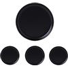 Swuut Set di 4 mini piatti per aperitivo in ceramica opaca da 15 cm, lavabili in lavastoviglie, forno e microonde (15,2 cm, nero)