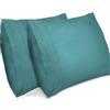 Lirex 2-Pack Federe per Cuscini, Morbido Spazzolato, Federe in Microfibra, Lavabile in Lavatrice, Senza Pieghe, Traspirante (Verde, 40 cm x 40 cm)
