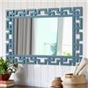 AAZZKANG Specchio rettangolare con cornice in legno, decorazione da parete, grande, 65 x 45 cm, decorativo, moderno, per camera da letto, soggiorno, bagno, ingresso, blu