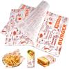 Jinsion 100 Fogli Carta Oleata per Alimenti, 38x28 cm Carta per Fritti in Fogli