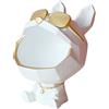 Zyqixluk Statue Di Cane Grande Grande Bocca Bulldog Resina Scultura Di Gioielli Chiave Scatola Di Stoccaggio Casa Sculture Per Cani Decorazioni Adatte A Tavoli, Camere Da Letto, Studio, Portico,White a