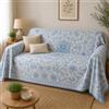 S&G Home Mezzero Copritutto Copridivano Copriletto Telo Arredo Puro Cotone 100% Sterli Blu Matrimoniale 250x260 cm
