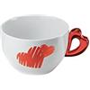 Guzzini Tazza Colazione Love, Rosso Chiaro, 14 x 12.5 x h9 cm