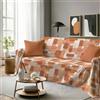 SpazioTessile Maxi Telo Arredo Copritutto Copridivano Grandi Dimensioni Brick Arancio Beige o Azzurro Letto Divano (Arancio, 300x300)