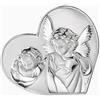Albalù Italia Albalù Bomboniera Icona Sacra Angelo a Cuore in Argento Laminato 11x10 cm - Bomboniere Nascita Bimbo Bimba, Battesimo, Comunione, Cresima - Scatola Inclusa Made in Italy