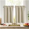 DWCN Tende oscuranti, corte beige, 90 x 60 cm (altezza x larghezza) | Set di 2 tende termiche, protezione dal freddo, oscuranti, per cucina, bistrot, per armadio, roulotte, cantina