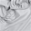 Amqua Lenzuolo con angoli elasticizzati in raso makò, 180x200cm 100% cotone egiziano (certificato) per letto a molle e letto ad acqua o materassi fino a 30 cm di altezza, colore: grigio/grigio chiaro