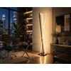 Arcadia Lampada da Terra LED Moderna Forma di Clessidra | Piantana Design Contemporaneo | Luce Calda/Fredda | Lampada Salotto Camera da Letto Studio, Arredo Interni Elegante 125 cm 3000 Lumen (Nero)