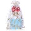 YFZYT 100 Pezzi Sacchetti Organza Sheer coulisse Organza Gioielli Pouch Sacchetti regalo di natale festa di nozze - 10x15 cm/3.94x5.91 pollici, Oro Bianco