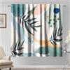 Kzzfqxb 117×138cm Tende moderne Blackout, Graffiti Gouache Ochre Green Joint Color Willow Leaves Retro Drape 2 Pannelli, per Finestre per Camera da letto Soggiorno