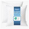 Bedsure Cuscini 80x80 Set da 2 - Cuscino 80x80 con cerniera, antiacaro - Cuscino ipoallergenico, certificato Oeko-TEX, con 1400 g di imbottitura regolabile