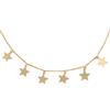 Damiano Argenti Collana con Stelle Pendenti in Argento 925 Placcato Oro Argento