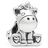 FGT - Charm portafortuna in argento Sterling, idea regalo per donne e ragazze e base metal, colore: Unicorno, cod. PCSS_A94_Unicorn