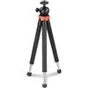 HAMA - Treppiedi Traveller Pro, nero (23-105 cm), per foto-smartphone-GoPro, testa a snodo