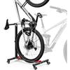 VEVOR Supporto per Bicicletta, Portabici da Pavimento, Posizione Verticale e Orizzontale, in Acciaio al Carbonio Resistente, con Ruote Bloccabili e Altezza Regolabile, per Ruote 508-737 mm, Nero